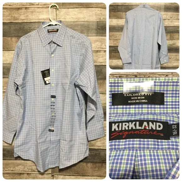 kirkland signature men's tailored fit dress shirt Bamboo Short Sleeve Nightie - Bandana Bright Red & White
